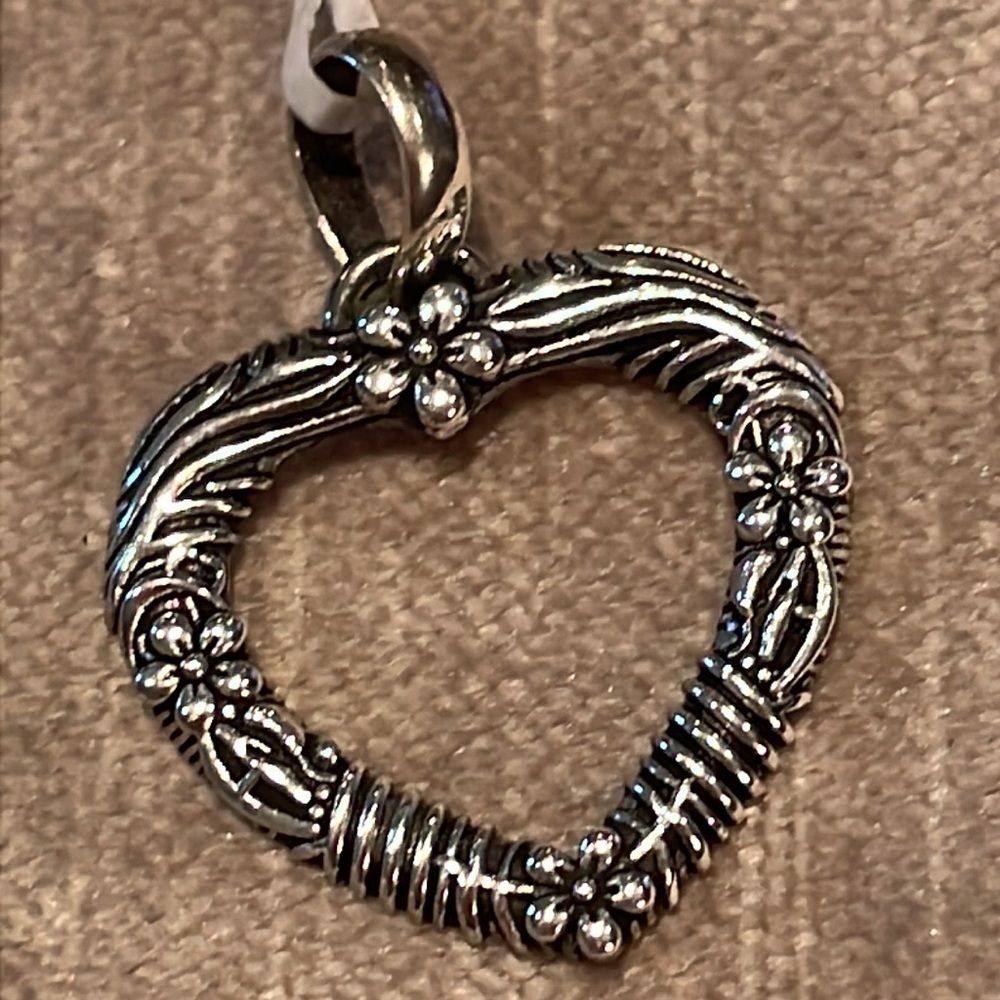 Open Heart Pendant Sterling Silver 925 NWTS